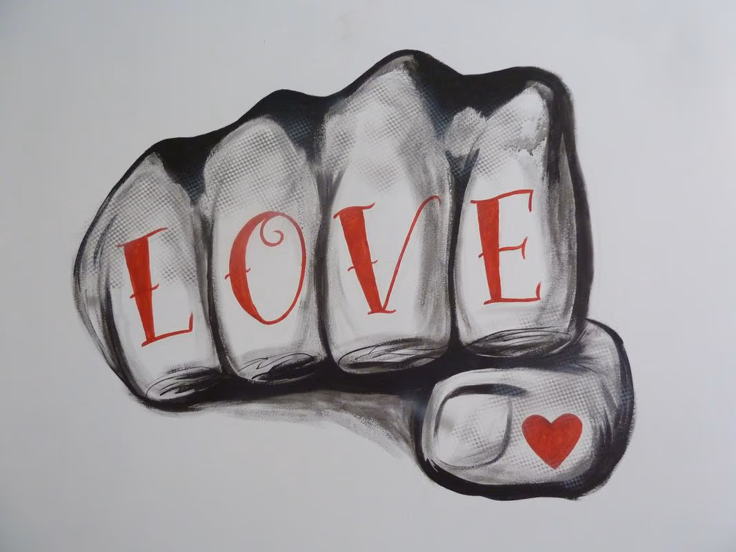 Punch in the face with LOVE