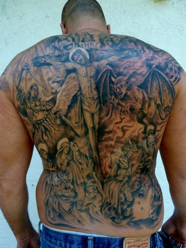 Religous fullback tattoo