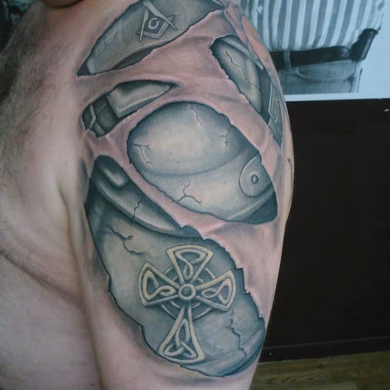 Celtic cross Skin rip armor