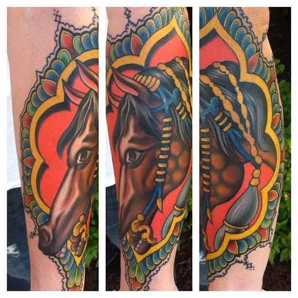 Persian war horse tattoo