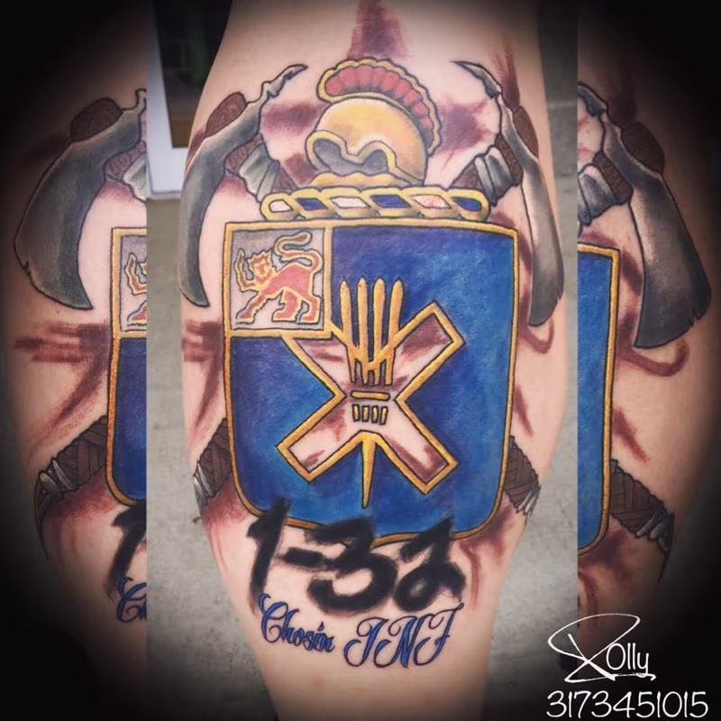 Military unit and shield