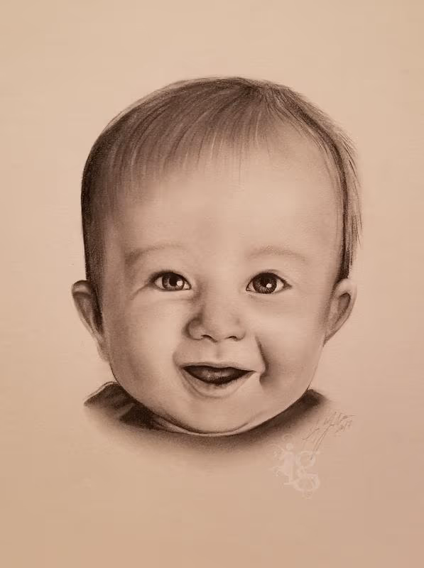 "Axle" child pencil portrait by Haylo