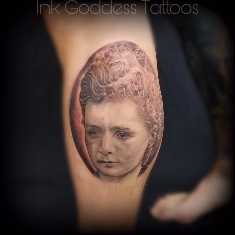 Marie Curie Portrait tattoo by Haylo