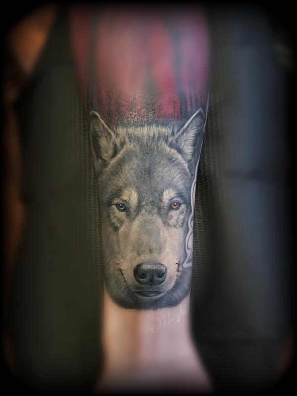 Wolf tattoo by Haylo