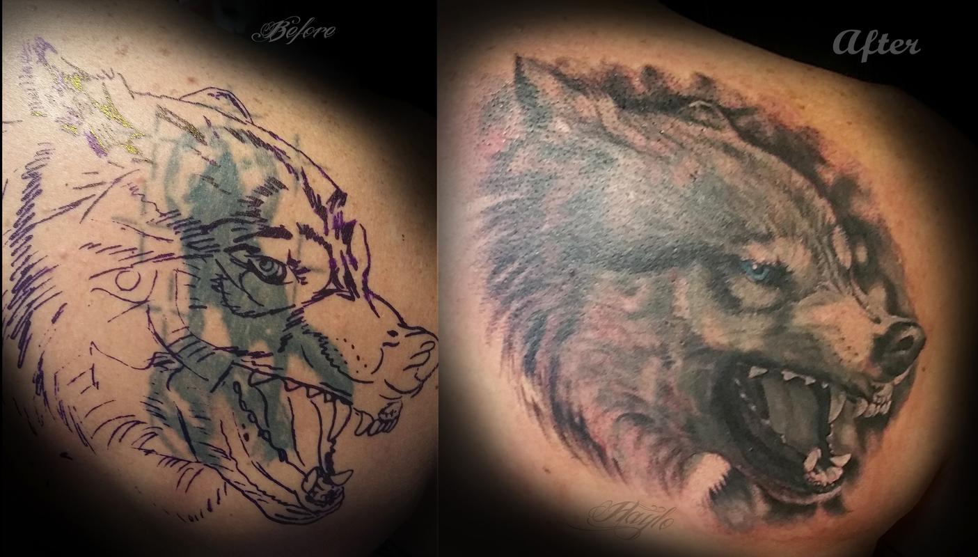 Realistic Wolf cover up