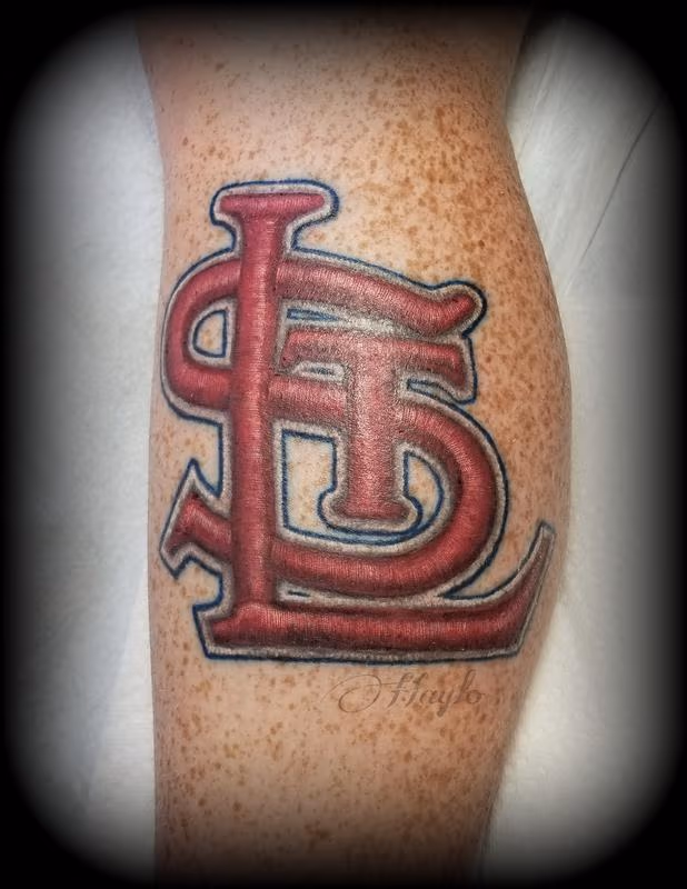 St Louis Cardinals stitched emblem tattoo