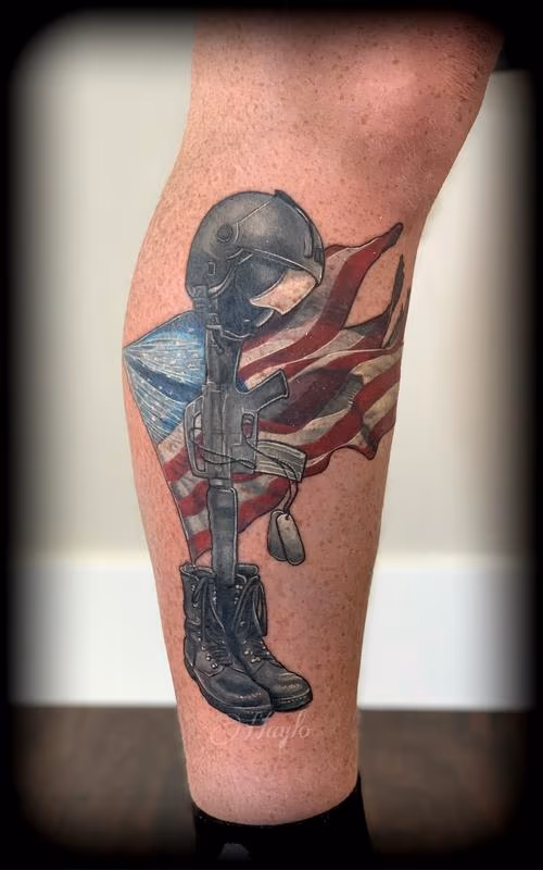 Battle cross tattoo by Haylo