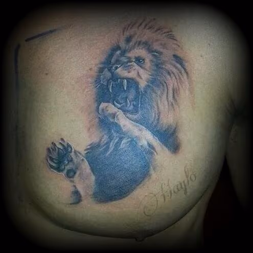 Custom Realistic Lion Chest Piece