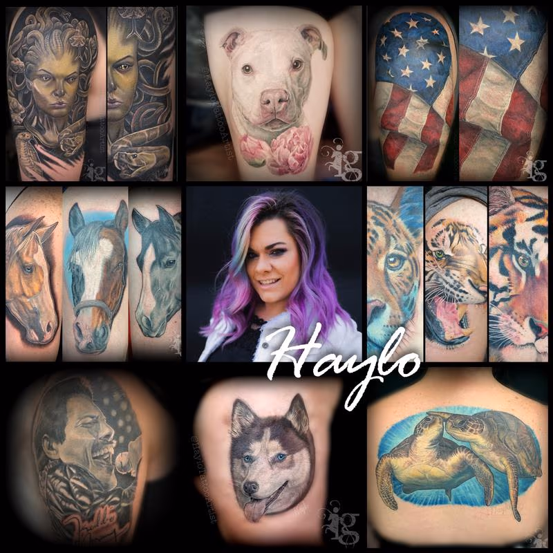 Haylo and her many tattoo styles