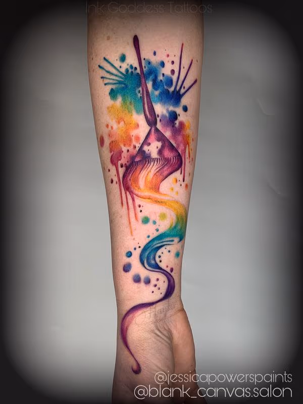 Watercolor Beauty arm piece