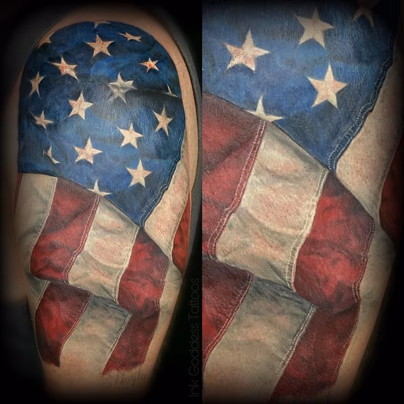 American Flag tattoo by Haylo