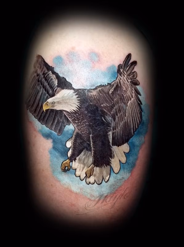 Bald Eagle tattoo by Haylo