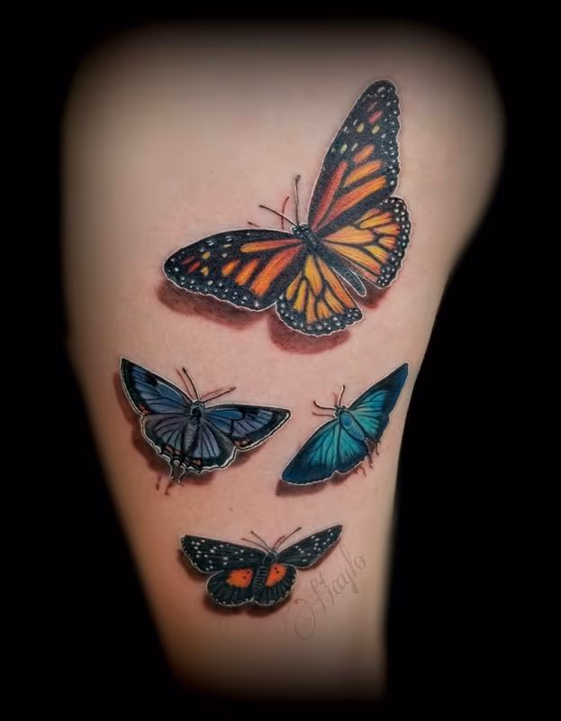 3D butterfly tattoo