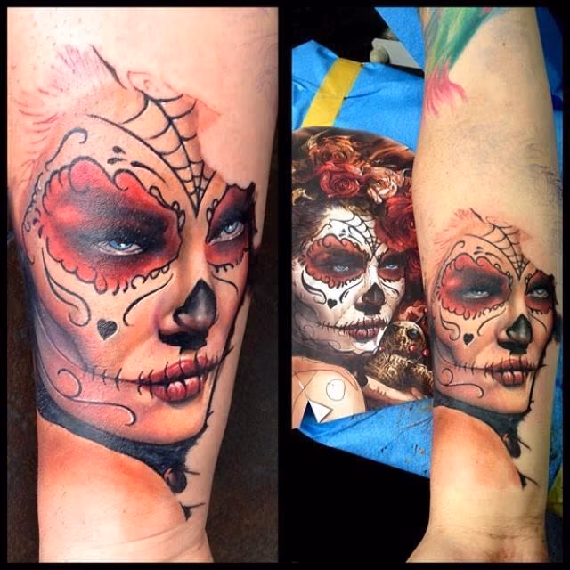 Progress of Realistic Katrina sleeve in color