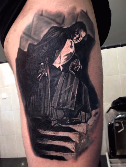 Bela Lugosi realistic black and grey