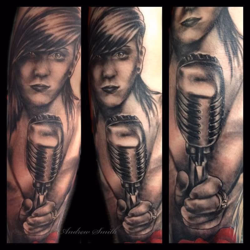 Black and Grey Portrait Tattoo