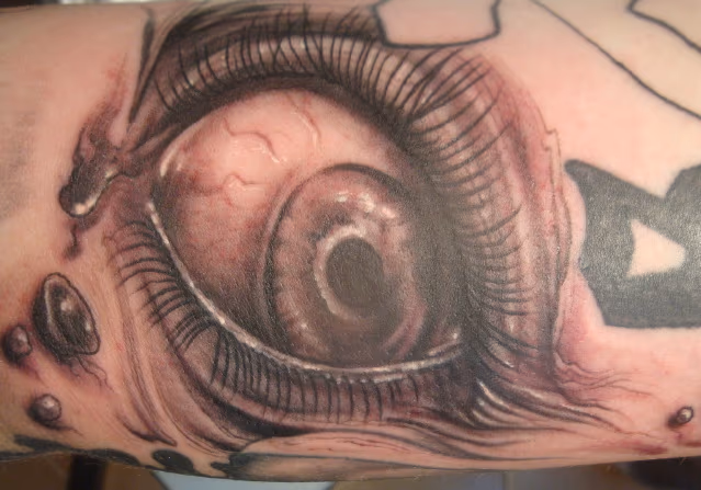 Eye ball tattoo