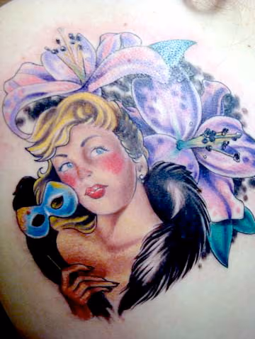 Flower girl tattoo