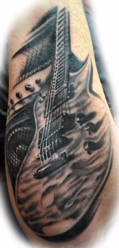 Custom Guitar on forearm