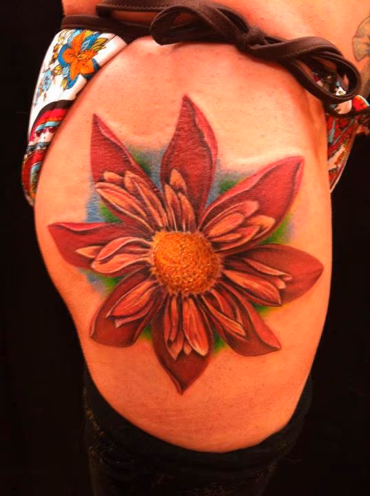 Color Flower Tattoo