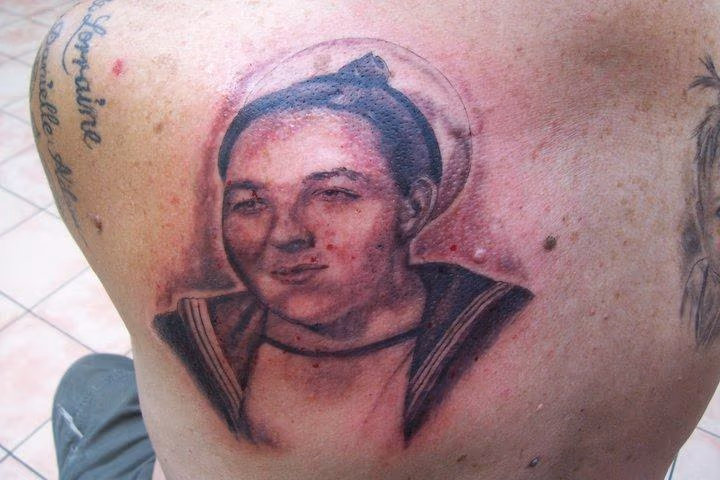 Black and Grey Sailor Portrait