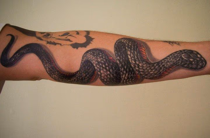 Realistic Snake Tattoo