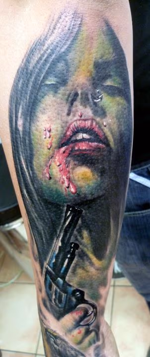 Color Realistic Portrait Tattoo