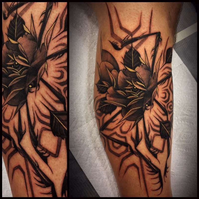 Neo traditional rose