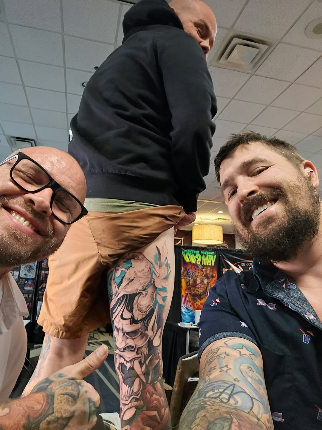 A couple of still shots from Friday at @richmondtattooconvention Collab with my buddy @kjaketattoo He did all the draw