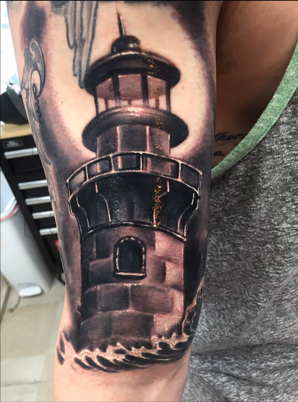 Lighthouse black and grey