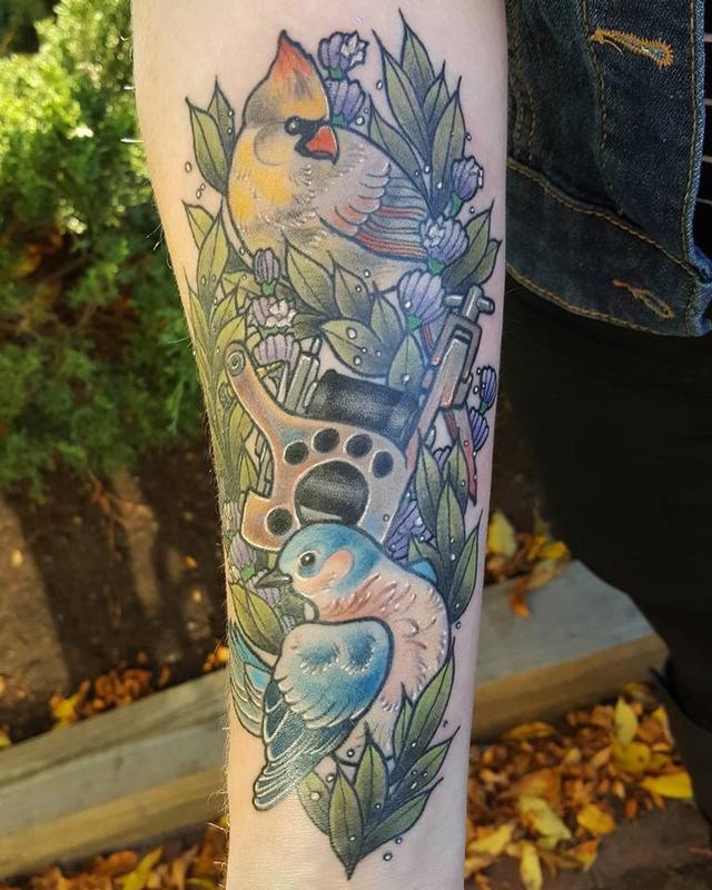 Birds and Tattoo Machine