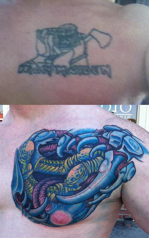 Biomech Chest Cover up