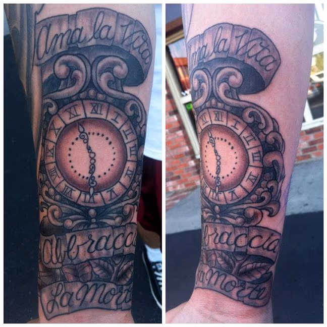 Joes Clock Tattoo