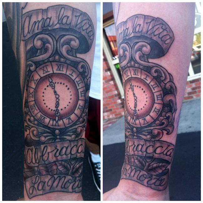 Joes Clock Tattoo