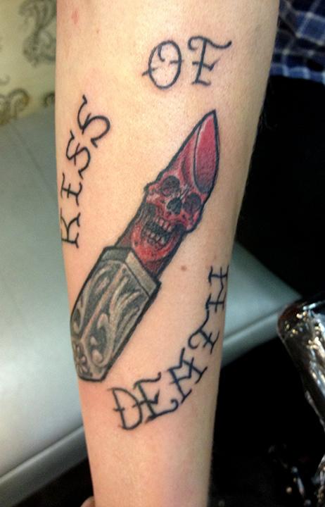 Kiss of Death Lipstick Tattoo