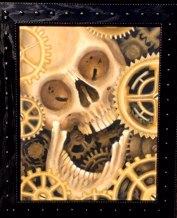 Clockwork Skull Painting