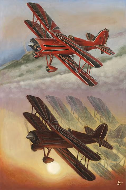 Planes oil painting
