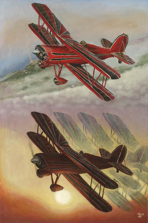 Planes oil painting