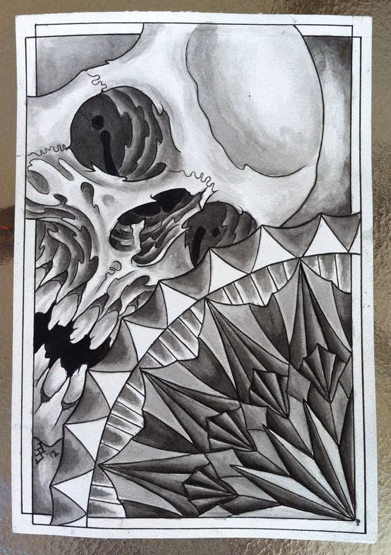 Skull Mandala Watercolor