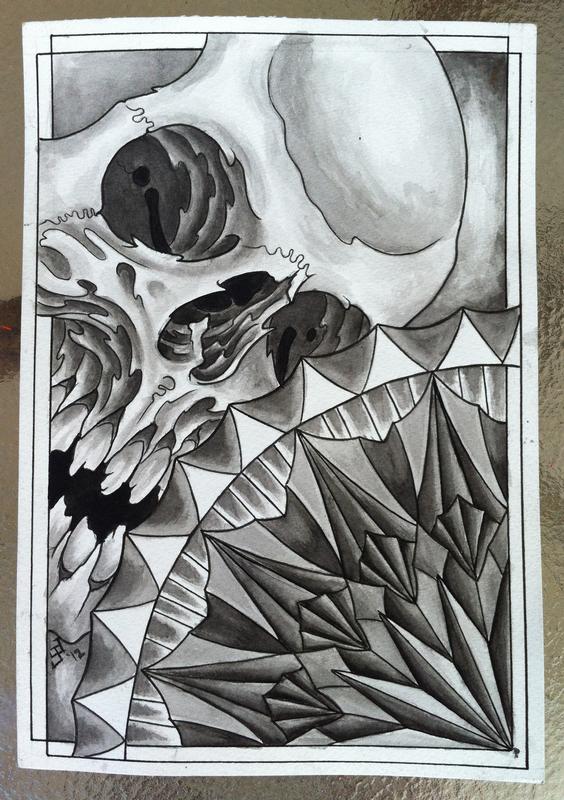 Skull Mandala Watercolor