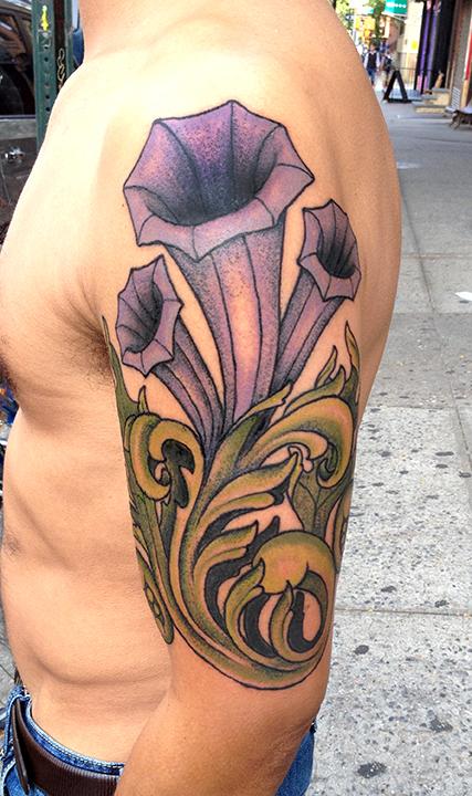 Filigree Flowered Tattoo