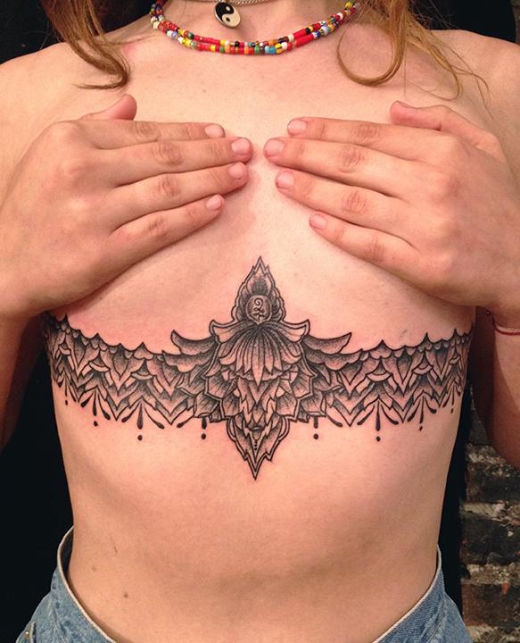 Marins Chest Lace Tattoo