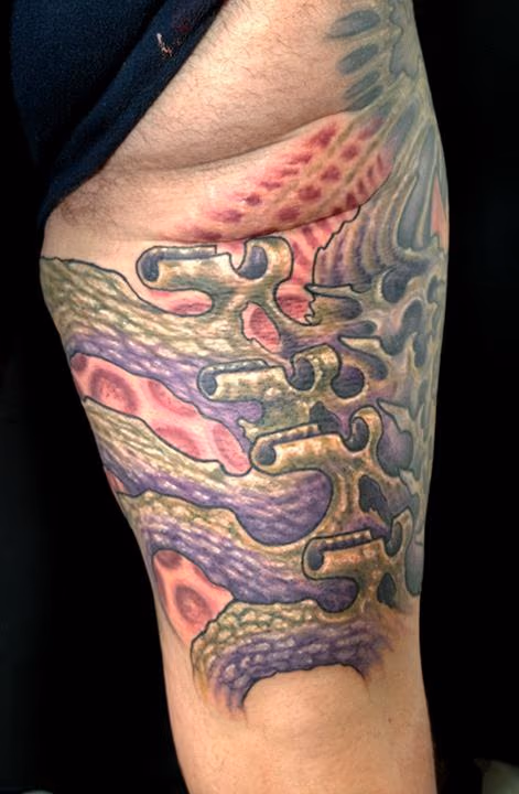 Bio Organic Thigh Tattoo