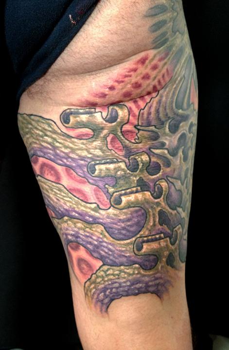 Bio Organic Thigh Tattoo