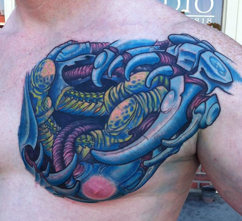 Biomech Chest Cover up