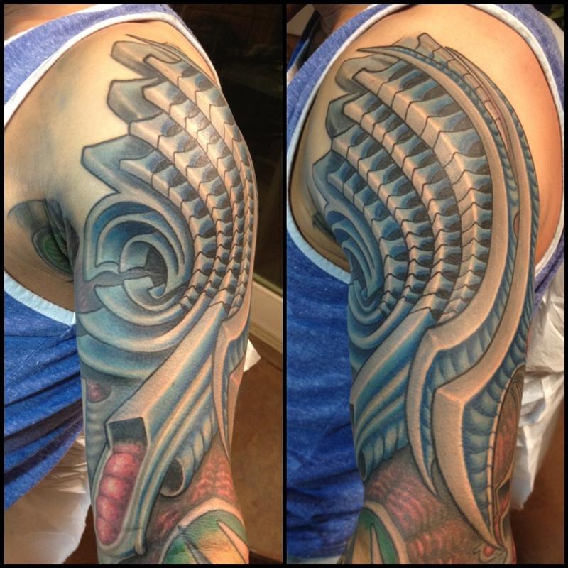 Stepping up The Blue Biomech Sleeve
