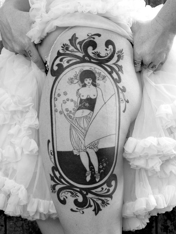 Aubrey Beardsley inspired tattoo.