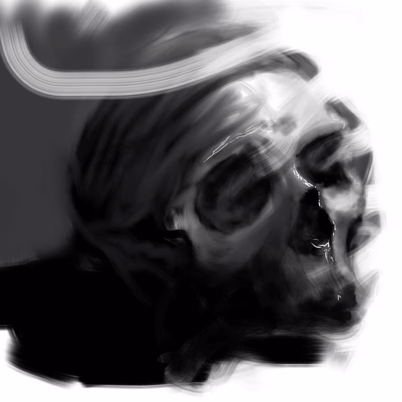 Washy Skull Digital Painting