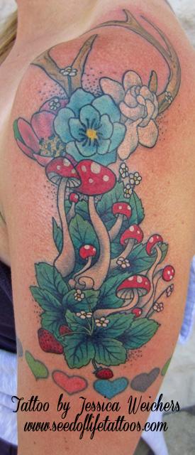 Flower Stag head