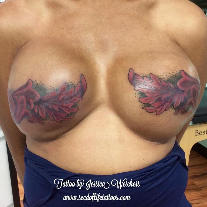 Floral mastectomy coverup